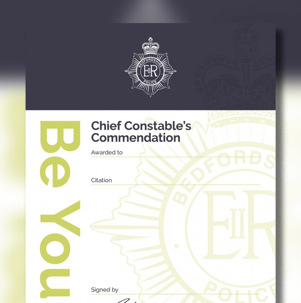 Image of Commendation Certificate
